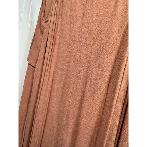 Leith Dress Women's Salmon Open Front Stretch Long Dress Size Small - Picture 4 of 4